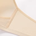 thumbnail image 6 of Bosfbaoi Women's Solid Color Ribbed Front Closure Wireless Nursing Bra, Adjustable Strap Comfort Maternity Lingerie for Breastfeeding, 6 of 9