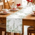 thumbnail image 5 of Green Eucalyptus Leaves Table Runner - 72 Inch Long Spring Floral Weeping Farmhouse Cotton and Linen Blended Dress Scarves Farmhouse Table Runner for Kitchen Dining, Coffee Table, 13" x 72", 5 of 8