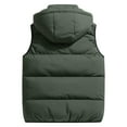 thumbnail image 5 of Men's Down-Filled Vest Winter Insulated Outdoor Vest Thickened Sleeveless Jacket - Warm for Cold Weather Layering, Hiking, and Holiday Adventures,Army Green,L, 5 of 7