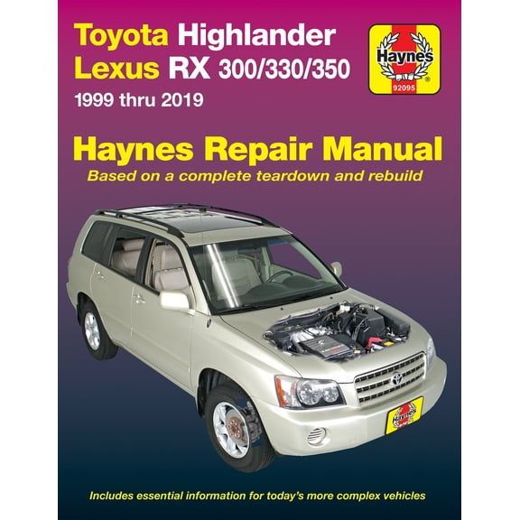 Toyota HighLander (01-19) & Lexus RX 300/330/350 (99-19) Haynes Repair Manual ^