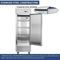 thumbnail image 6 of 27" W Commercial Freezer, Commercial Refrigerator Freezer Combo with 3 Adjustable Shelves, -8 ° F~-2 ° F Adjustable Temperature, 18.68 Cu.ft Capacity, for Restuarant Kitchen Shop, 6 of 10