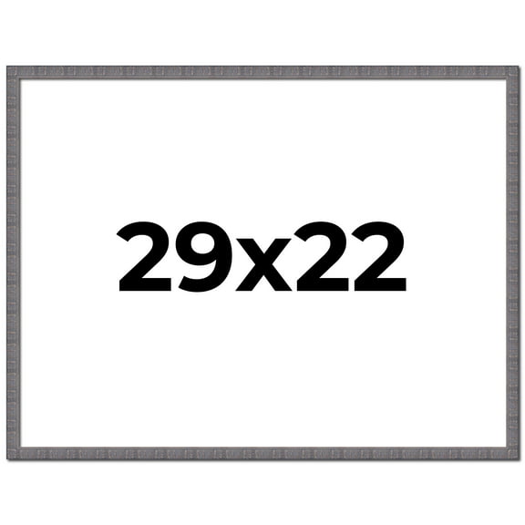 29x22 Frame Blue Kingsley Pewter Solid Wood Picture Frame Width 0.75 Inches |Interior Depth 0.5