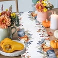 thumbnail image 4 of Pumpkin Eucalyptus Leaves Table Runner, Autumn Thanksgiving Kitchen Dining Table Decoration for Home Party Decor 13x72 Inches, 4 of 9