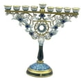 thumbnail image 4 of CoudarTitie 9 Branch Menorah Metal Candelabra 18.3x17cm Versatile Traditional for Home Altar, 4 of 9