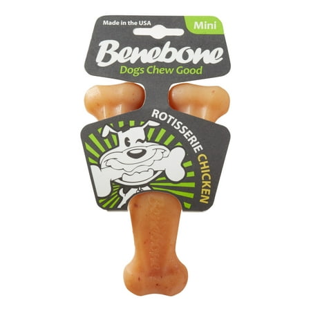 Benebone Wishbone Mini Chew Rotisserie Chicken Dog Treats, 3.6 Oz