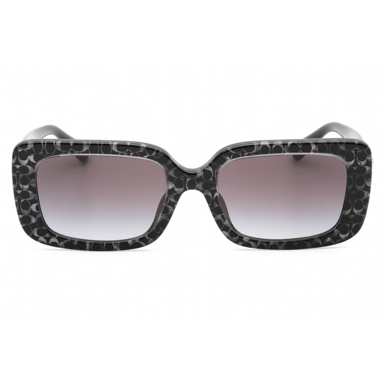 Grey Coach Sunglasses with silver and pearl detail Coach HC8379U CL920 M (54 - 19) with Grey lenses and Grey  main image 3