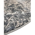 thumbnail image 6 of Unique Loom Oasis Collection Area Rug - Wave (4' Round Gray/Ivory), 6 of 7