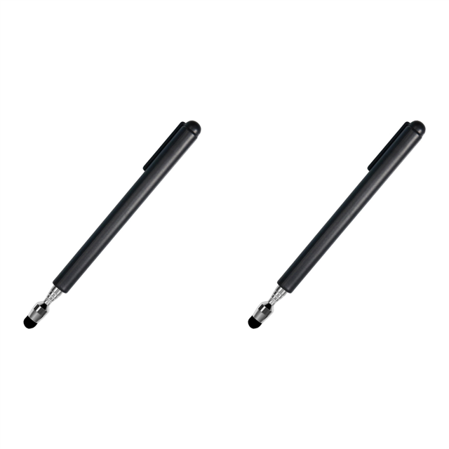2X Universal Telescopic Stylus Pen for Touch Screens,Retractable Pointer Stick & Stylus with Special Flocking Tip(Black)