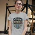 thumbnail image 3 of Tee Hunt Ford Motors Legendary Power T-Shirt Automotive Licensed Women's T-Shirt Tee, Gray, X-Large, 3 of 5