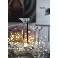 thumbnail image 5 of Crystal Glass Candlestick Holders for 1"-2" Taper Candles and 4" Pillar Candles, Decorative Candlestick Holder for Home Decor, Wedding, Dinning, Party, Table Centerpieces (Medium,D4 x H11), 5 of 8