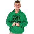 thumbnail image 3 of Future Trophy Husband Engagement Men's Big & Tall Graphic Hoodie Brisco Brands 4X, 3 of 4