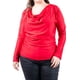 thumbnail image 4 of Blusa elegante de satén Roman Fashion Talla Extra 42 Rojo, 4 of 6