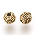 thumbnail image 2 of EOEMY 10 Pcs 6mm Round Antique Golden Alloy Beads For Crafts Jewelry Making Hole 1.6mm, 2 of 2