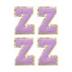 thumbnail image 1 of Parches de letras de chenilla Unique Bargains Púrpura 3.1 Pulgadas para ropa zapatos sombreros mochilas, 1 of 5