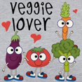 thumbnail image 3 of CafePress - Veggie Lover Women's Baseball T Shirt - Womens Baseball Tee, 3 of 4