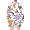 thumbnail image 2 of Wearable Oversized Blanket,Halloween Cute Trick or Treat Characters Wearable Blanket Hoodie for Adults,Cozy Hooded Blankets with Super Pockets,Super Warm Fuzzy Pullover for Women & Men, 2 of 6