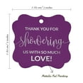 thumbnail image 7 of Inkdotpot Thank You Baby/ Bridal Shower Bottle Tag Real Silver Foil Favor Bracket Shape Hang Tags Pack Of 50, 7 of 7