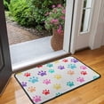 thumbnail image 2 of Colorful Dog Paw Footprint Door Rugs,Washable Non Slip Door Mats Indoor,Decorative Door Mats,Entry Mat Indoor for Entrance,Bedroom,Kitchen,Bathroom,30"x17", 2 of 6