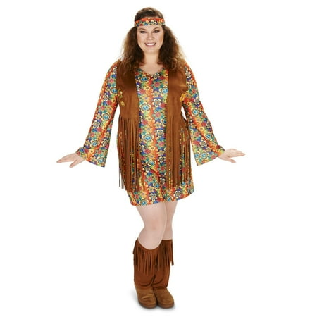 Fringe 60s Adult Plus Costume