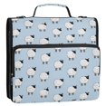 thumbnail image 5 of FORMRS Zipper Binder with Shoulder Strap 2-inch Ring 500 Sheet Capacity File Bag, Blue Sheep Pattern, 5 of 5