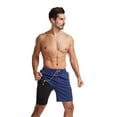 thumbnail image 4 of EIMELI Mens Swim Fitness Shorts Trunks with Compression Liner 2 in 1 Beach Swimming Trunks Quick Dry Swim Shorts with Zipper Pockets Fitness Quick Dry Pants, 4 of 6