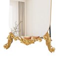 thumbnail image 6 of CBJCBJ 61.5"x20" Floor Length Mirror with Stand, Frameless Mirror with Carved Metal Feet, Glod, 6 of 8