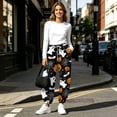 thumbnail image 6 of Jovrlynd Barrel Sweatpants Women Halloween Drawstring High Waisted Pockets Athletic Baggy Joggers Stretch Comfy Lounge Pants, 6 of 9