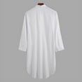 thumbnail image 4 of INCERUN Men's Casual Loose Long Shirts Robe Loungewear Tops Bathrobe Nightwear, 4 of 4