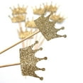 20pcs Gold Glitter Crown Cake Topper Cupcake Topper Pick Party Favor ...