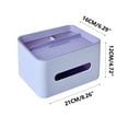 thumbnail image 3 of Btomtd Multifunctional Desktop Tissue Box Cover with Paper Drawer Tissue Box Holder for Coffee Table Remote Control Storage, F, 3 of 9