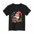 thumbnail image 5 of Xyant Boy Girl Christmas Shirt Santa Claus Christmas Tree Print Crew Neck Short Sleeve T Shirts Kids Toddler Xmas Holiday Casual Graphic Tee Tops, Size 9-10 Years, 5 of 6
