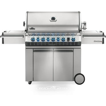 Napoleon Prestige Pro 665 Natural Gas Grill With Infrared Rear Burner And Infrared Side Burner