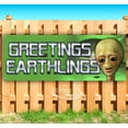 thumbnail image 1 of Greetings Earthlings 13 oz Vinyl Banner With Metal Grommets, 1 of 4