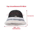 thumbnail image 5 of Winter Hats for Women Fleece Lined Beanie Knit Chunky Womens Snow Cap Women's Winter Plush Warm Ear Protection Matching Color Bucket Basin Hat Black, 5 of 7