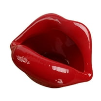HBYJLZYG Ash Tray Creative Ceramic C igarette Ashtrays with Lips Style Fashion Home Decorations