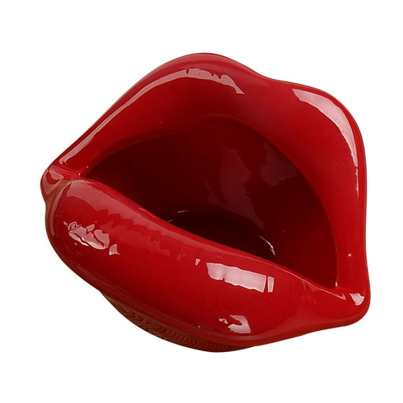 HBYJLZYG Ash Tray Creative Ceramic C igarette Ashtrays with Lips Style Fashion Home Decorations