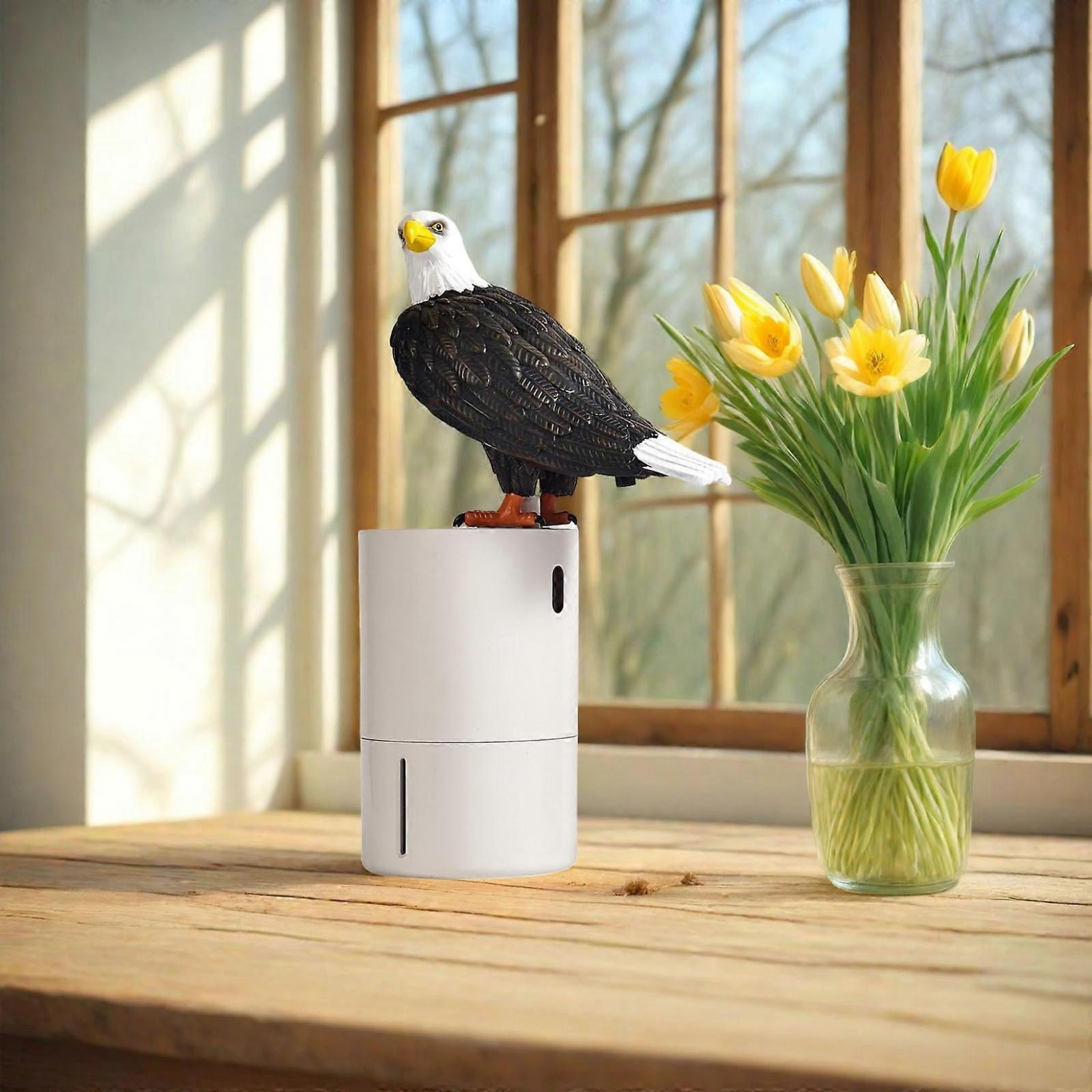 Eagle-Themed Induction Foam Soap Dispenser - Automatic Touchless Hand Wash Dispenser, Waterproof Bathroom & Kitchen Gadget, Soft Foam Soap Dispenser, Festive Home Decor Accessory, 9.2*3.9in, White