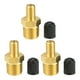 thumbnail image 1 of Válvula de tanque universal NPT de 1/4 de pulgada Válvula de llenado de tanque de compresor de aire con válvula y tapas de latón anticorrosión Tono dorado duradero 3 piezas, 1 of 1