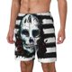 thumbnail image 1 of Balery Watercolor Skull Bañador para hombre, shorts de playa de secado rápido con entrepierna y forro de compresión-Large, 1 of 6