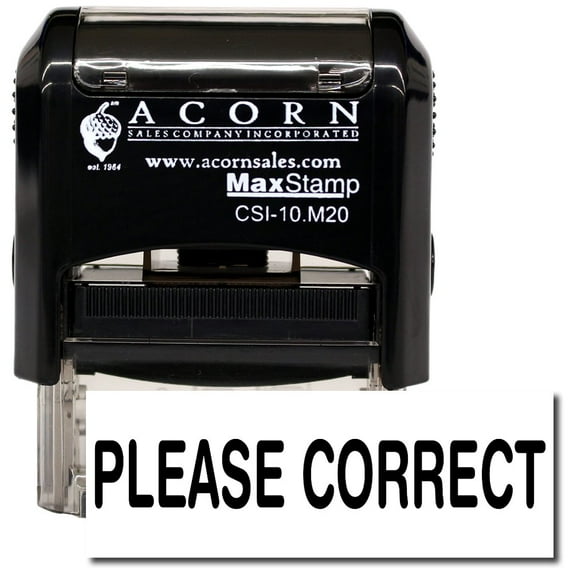 Self-Inking Please Correct Stamp