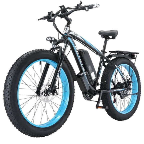 KETELES dual-motor electric bicycle for adults is suitable for ages 18-60. It boasts a top speed of 37  mph, a peak power of 1000W, and is equipped with 26-inch wide tires and a 48V 15AH battery. Ide