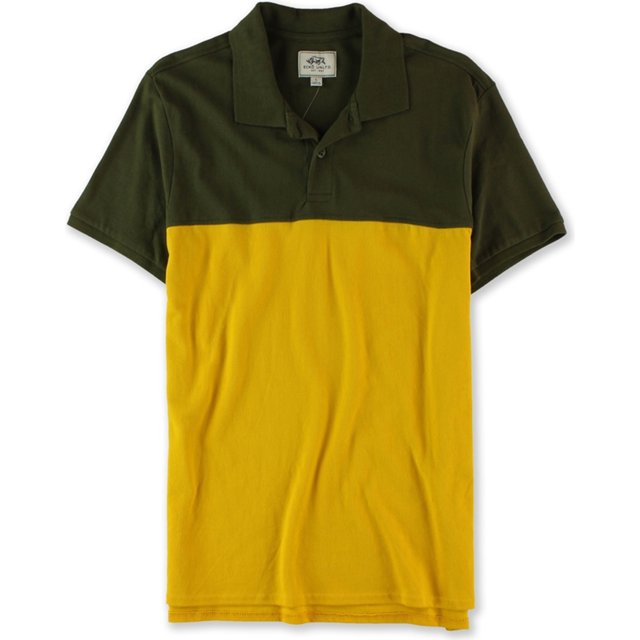Ecko Unltd. Polo de rugby de corte slim con bloques de color para hombre, verde, mediano