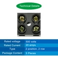 thumbnail image 3 of Uxcell Terminal Block 500V 20A Dual Row 2 Positions Screw Electric Barrier Strip 5Pack, 3 of 5