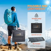 LVYUAN 200 Watt Solar Panel Foldable Solar Charger with Adjustable Kickstands, Portable IP67 Waterproof for Home, RV, Outdoor, Camping, Power Station, off Grid