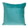 thumbnail image 4 of HomeRoots Navy Quilted Velvet Geo Decorative Throw Pillow Aqua, 4 of 5