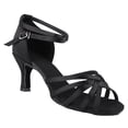 thumbnail image 3 of Zapatos de baile Zapatos latinos Zapatos Chacha Zapatos latinos cómodos y suaves Zapatos de baile de moda para mujeres Negro ANGGREK Otros, 3 of 7