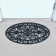 thumbnail image 2 of Decorative Scrollwork Rubber Entry Mat 18 x 30 in. - Oval Shape, 2 of 6