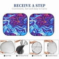 thumbnail image 6 of Daiia Swirl Print Blue Purple 2PCS Car Windshield Sun Shade, Foldable Sun Shield for Car Front Window, Auto Sun Blocker Visor Protector Universal for Truck SUV Pickup-Large, 6 of 7