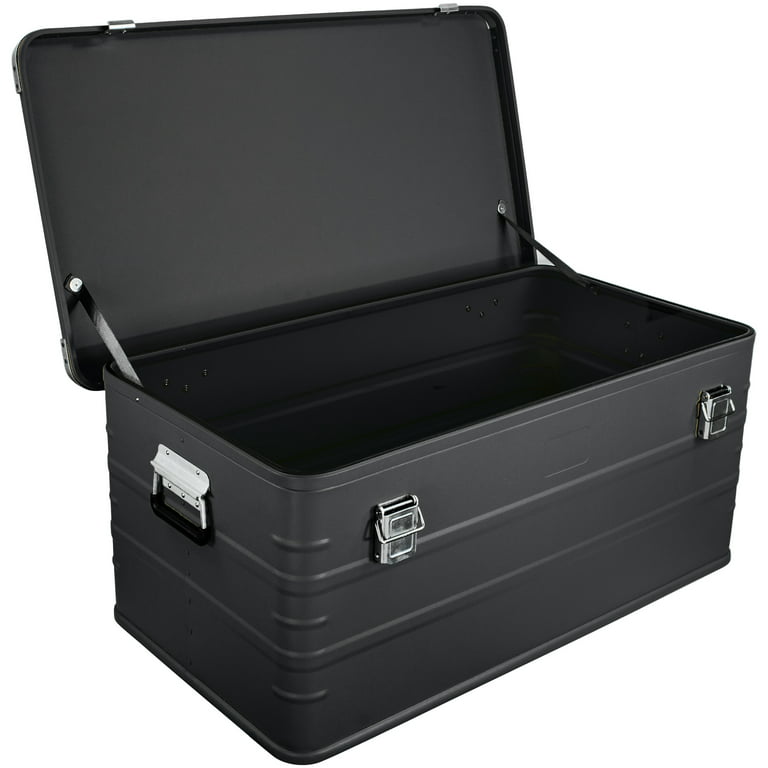 Crossover Aluminum Overland Storage, Trunk, Metal Cargo Case, Storage Box  (147L X-Large, Black)