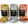 thumbnail image 6 of U.S. Art Supply Metallic Foil Schabin Gilding Metal Leaf Flakes 30 Gram Kit - Set of 3 Colors Imitation Gold and Silver, Real Copper in 10 Gram Bottles - Epoxy Resin Nail Crafts Painting Jewelry Slime, 6 of 6